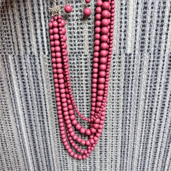 Women's  Vintage Erica LyonsMulti-Strand Burnt Orange BeadsNecklace and Earrings - Picture 7 of 8